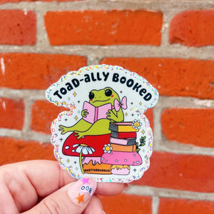 Toad-ally Booked Reading Sticker