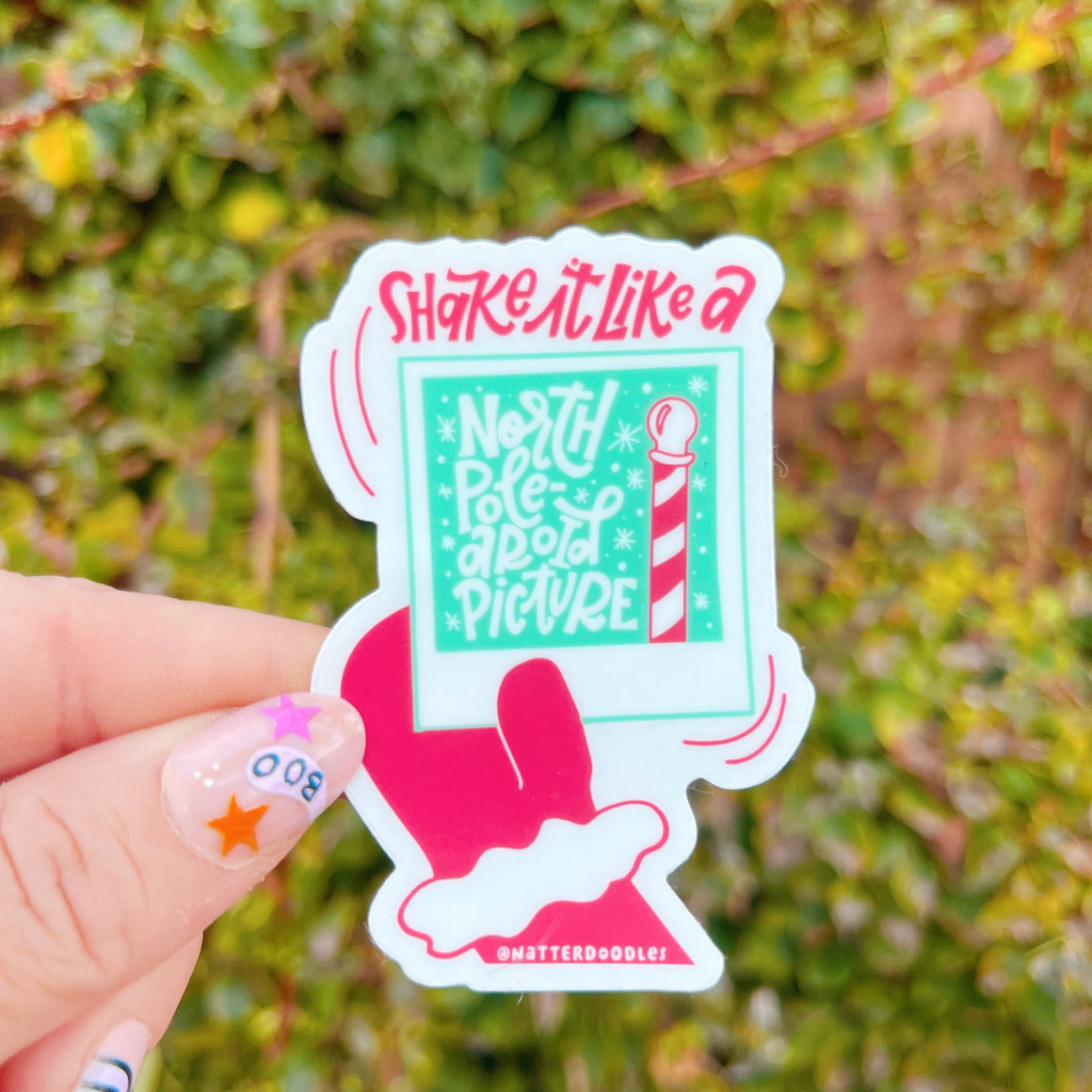 Shake it Like a North Pole-aroid Picture Sticker