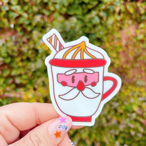 Claus Cocoa Cup Christmas Sticker