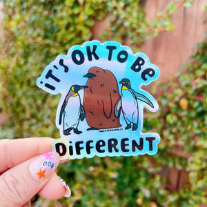 Pesto the Penguin It's OK to be Different Sticker