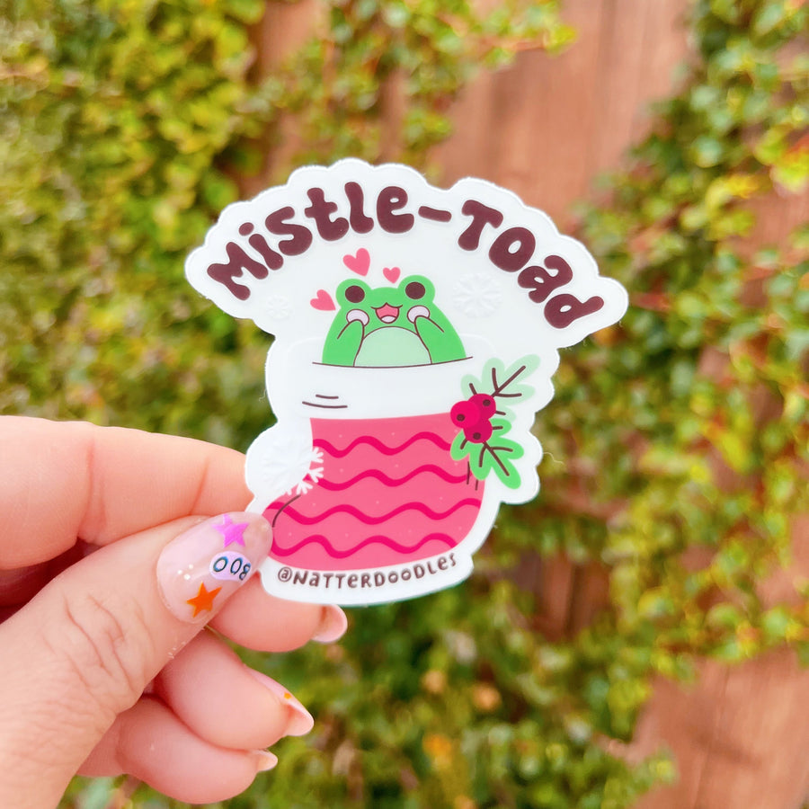 Mistle-Toad Holiday Sticker