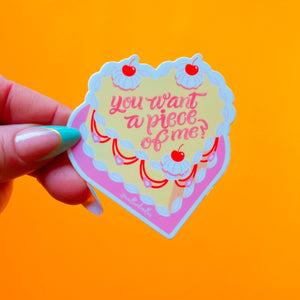 You Want a Piece of Me? Coquette Cake Sticker