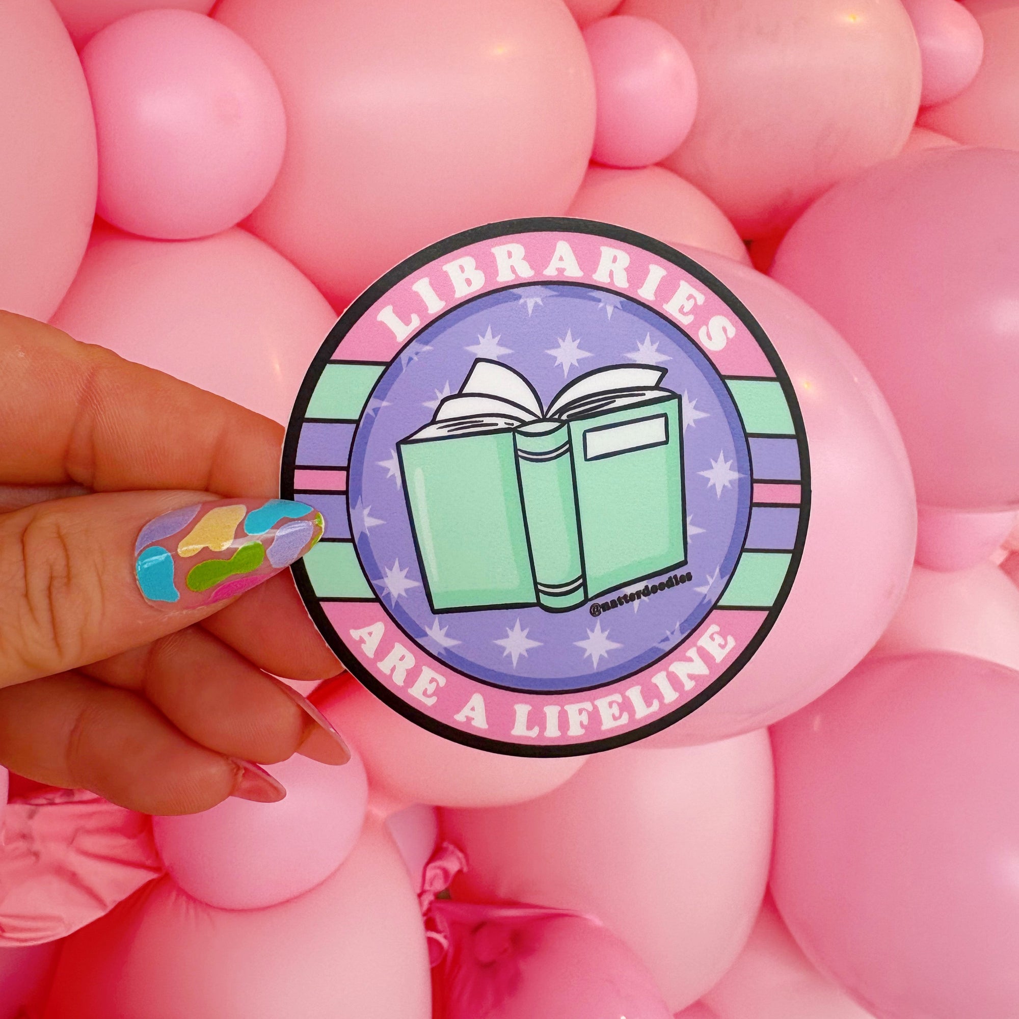 Libraries Are a Lifeline Vinyl Sticker
