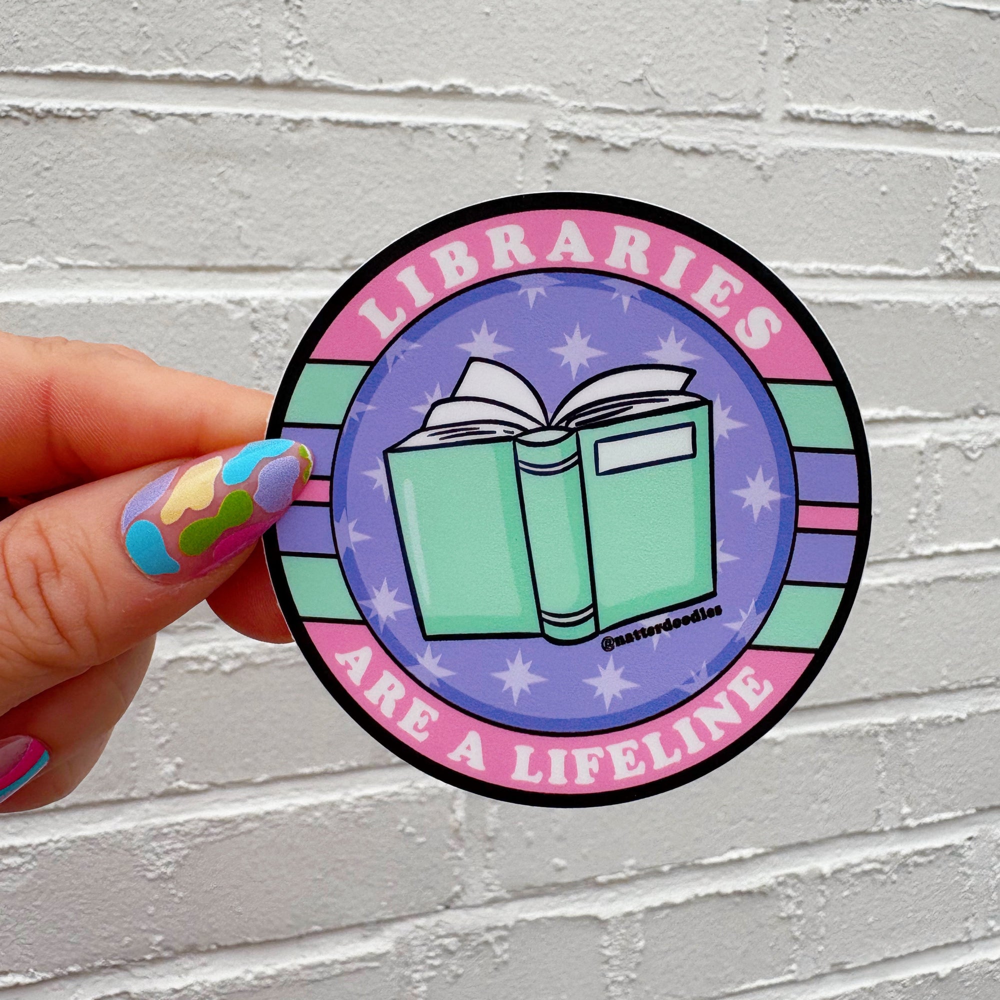 Libraries Are a Lifeline Vinyl Sticker