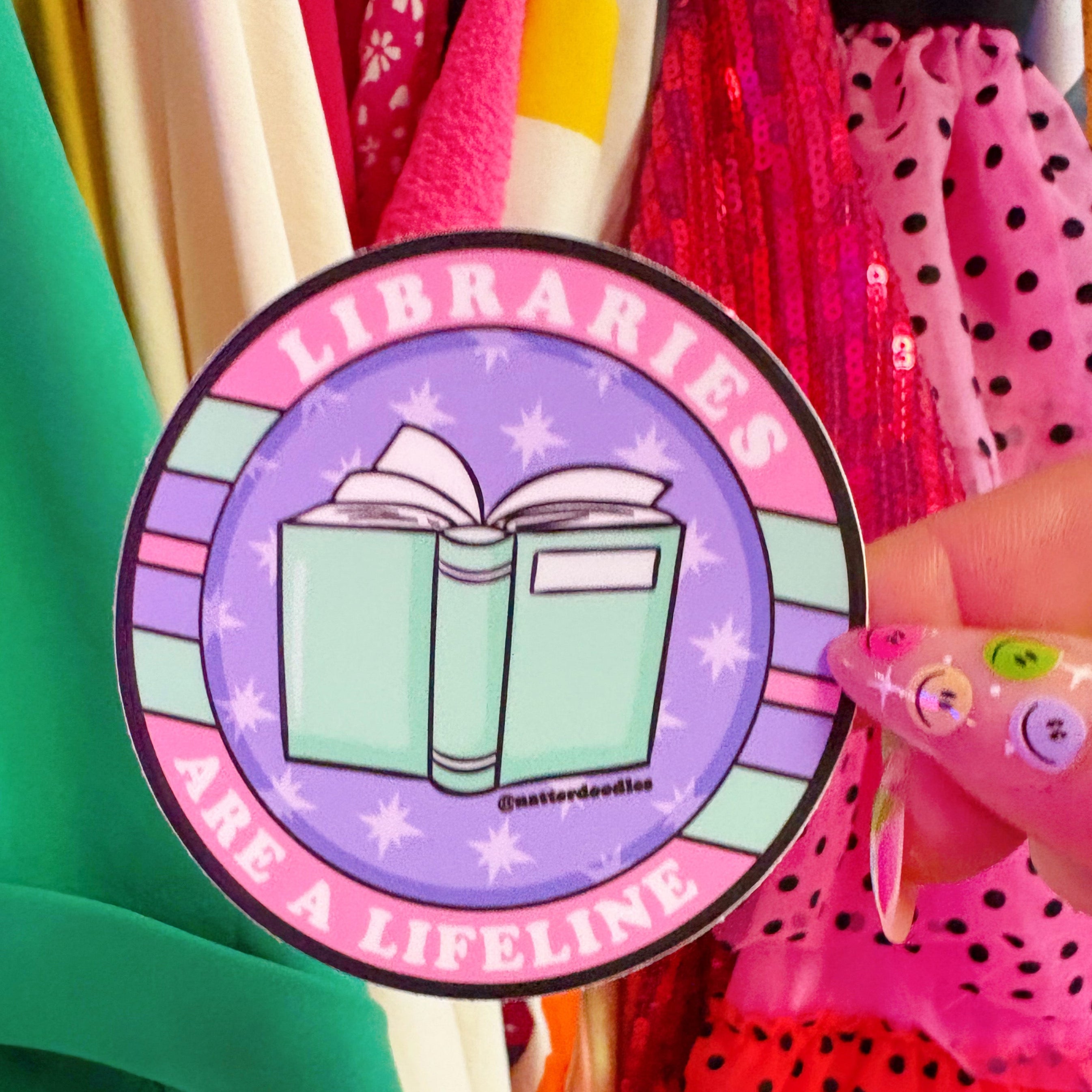 Libraries Are a Lifeline Vinyl Sticker