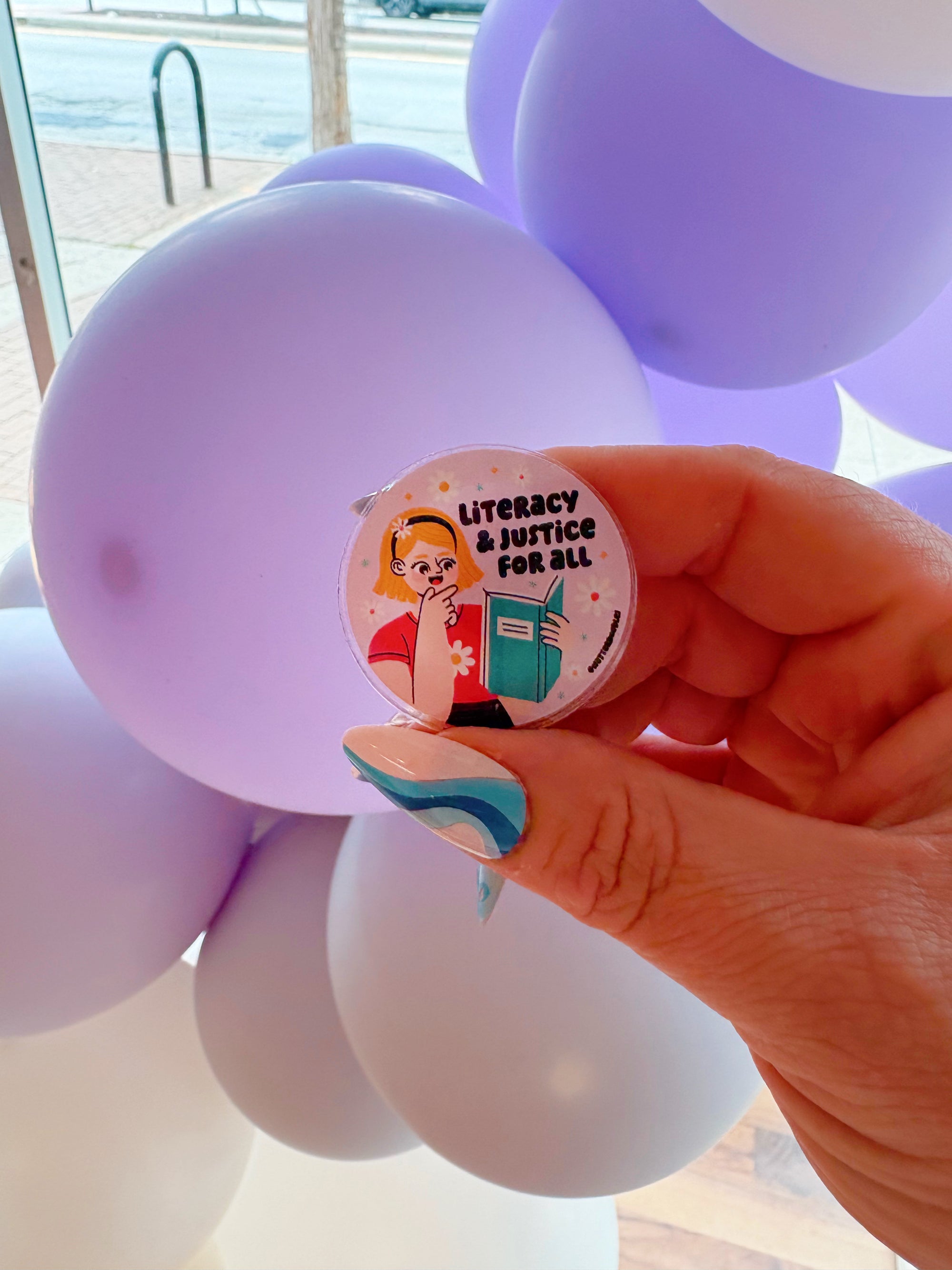 Literacy & Justice For All Pin