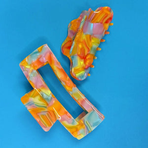 Rainbow Sherbert Hair Claw