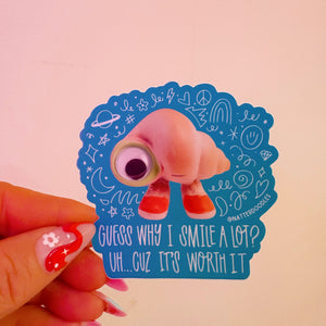 Marcel the Shell Why I Smile A Lot Sticker