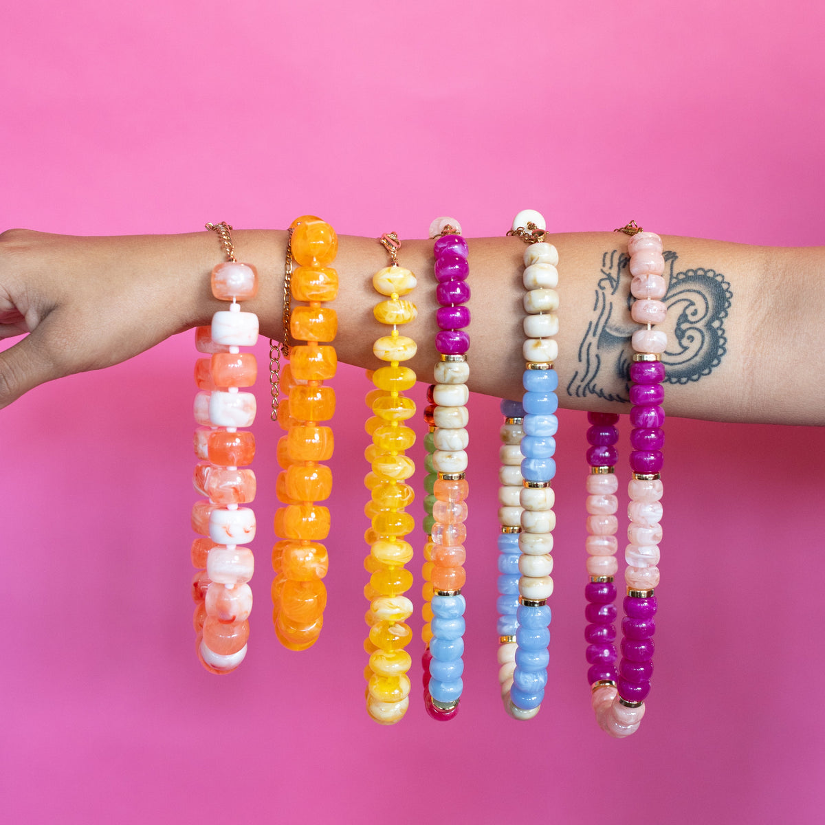 Color Outside the Lines Acrylic Beaded Necklace