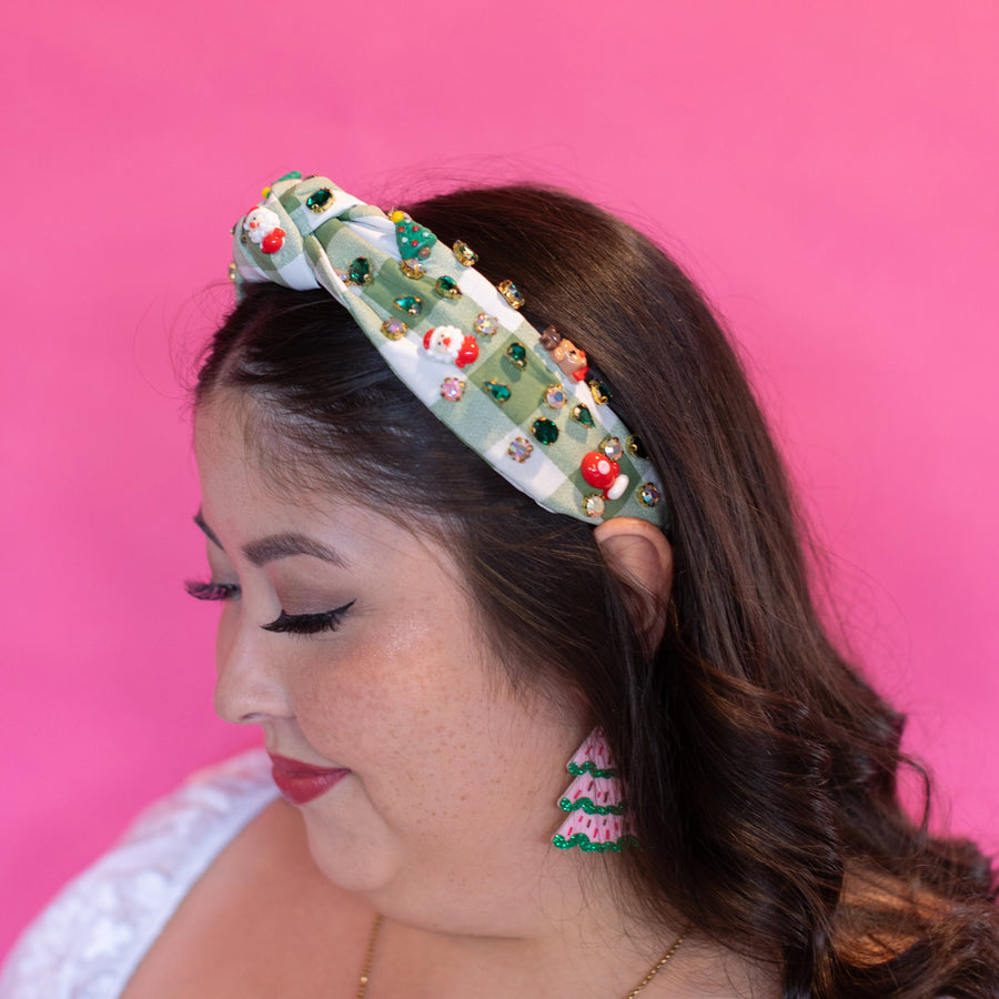 Plaid Tidings We Bring Holiday Headband