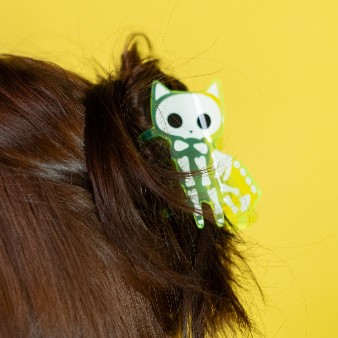 Skelley Cat Halloween Hair Claw