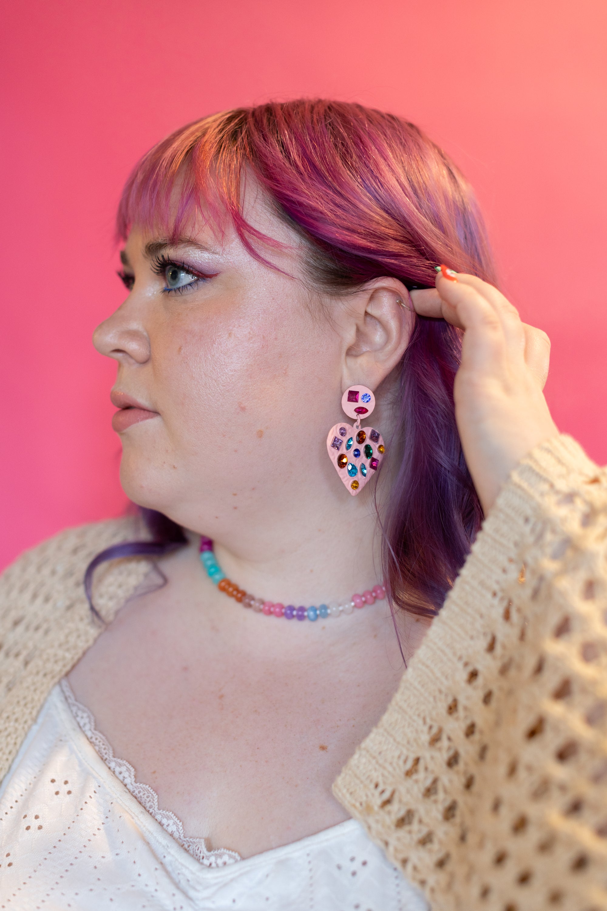 Technicolor Daydream Glass Beaded Necklace