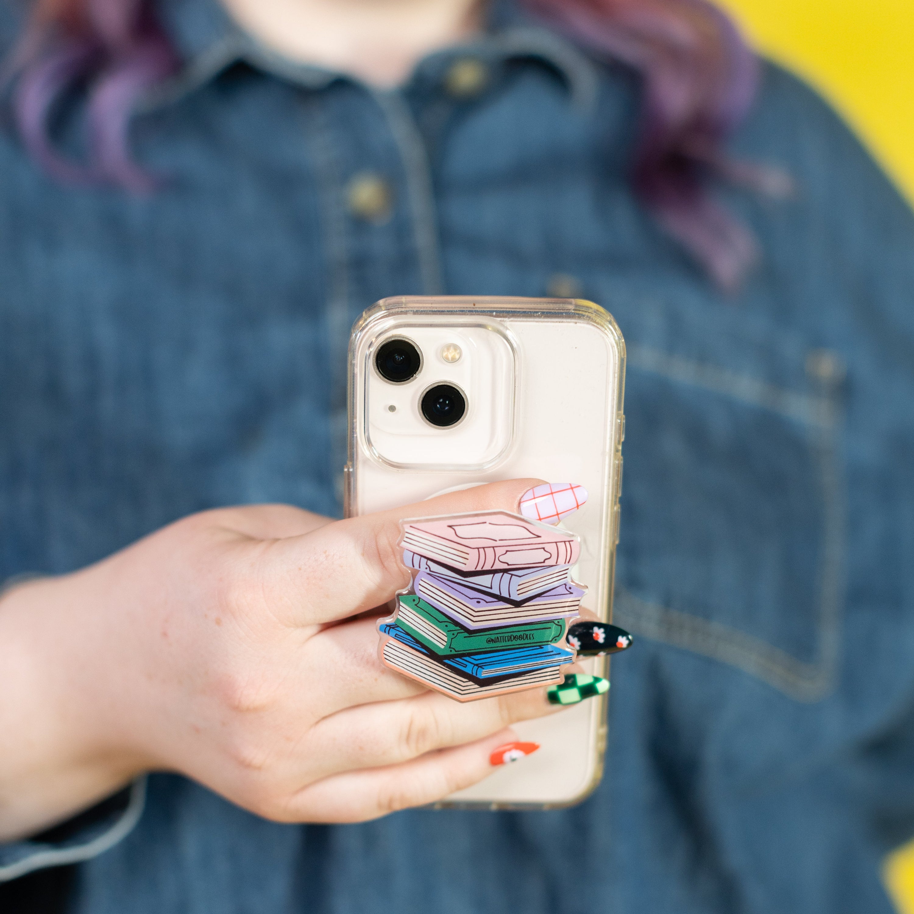 Stacks on Stacks Sticky Phone Grip – NatterDoodle Stacks on Stacks Sticky Phone Grip – NatterDoodle