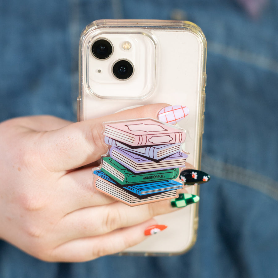 Stacks on Stacks Book Phone Sticky Grip