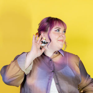Over the Moon & Bat Earrings