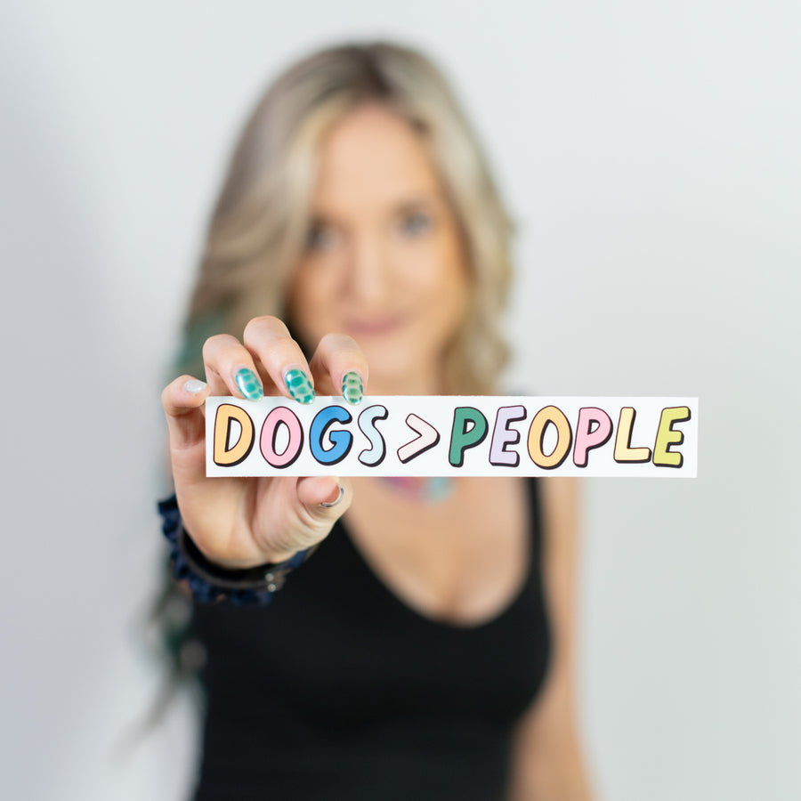 Dogs > People Bumper Sticker
