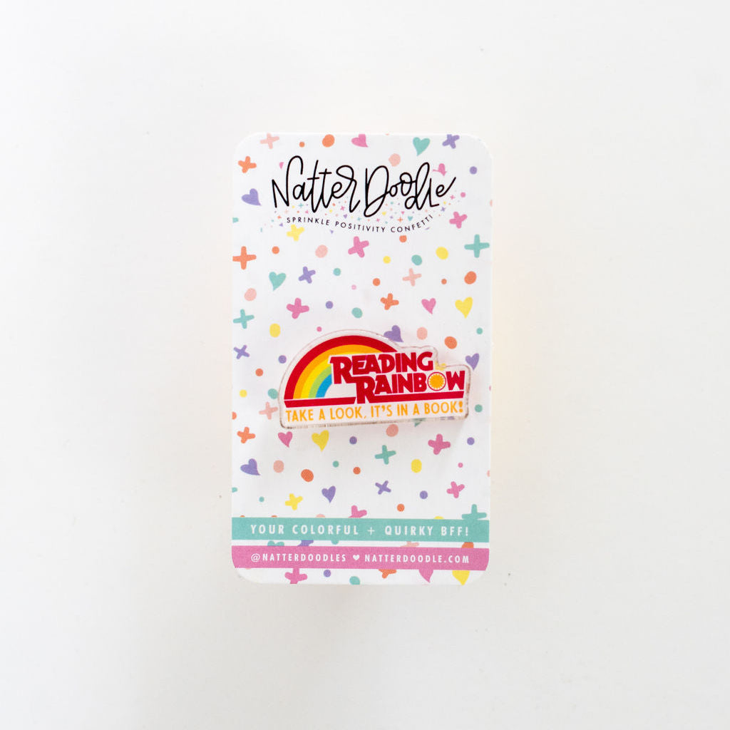 Reading Rainbow Acrylic Pin