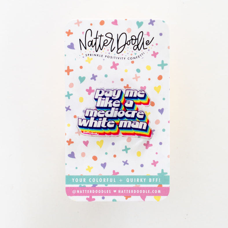 Product packaging with colorful text and branding on a white background