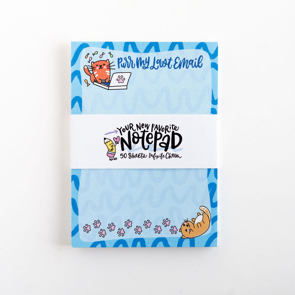 Purr My Last Email Notepad