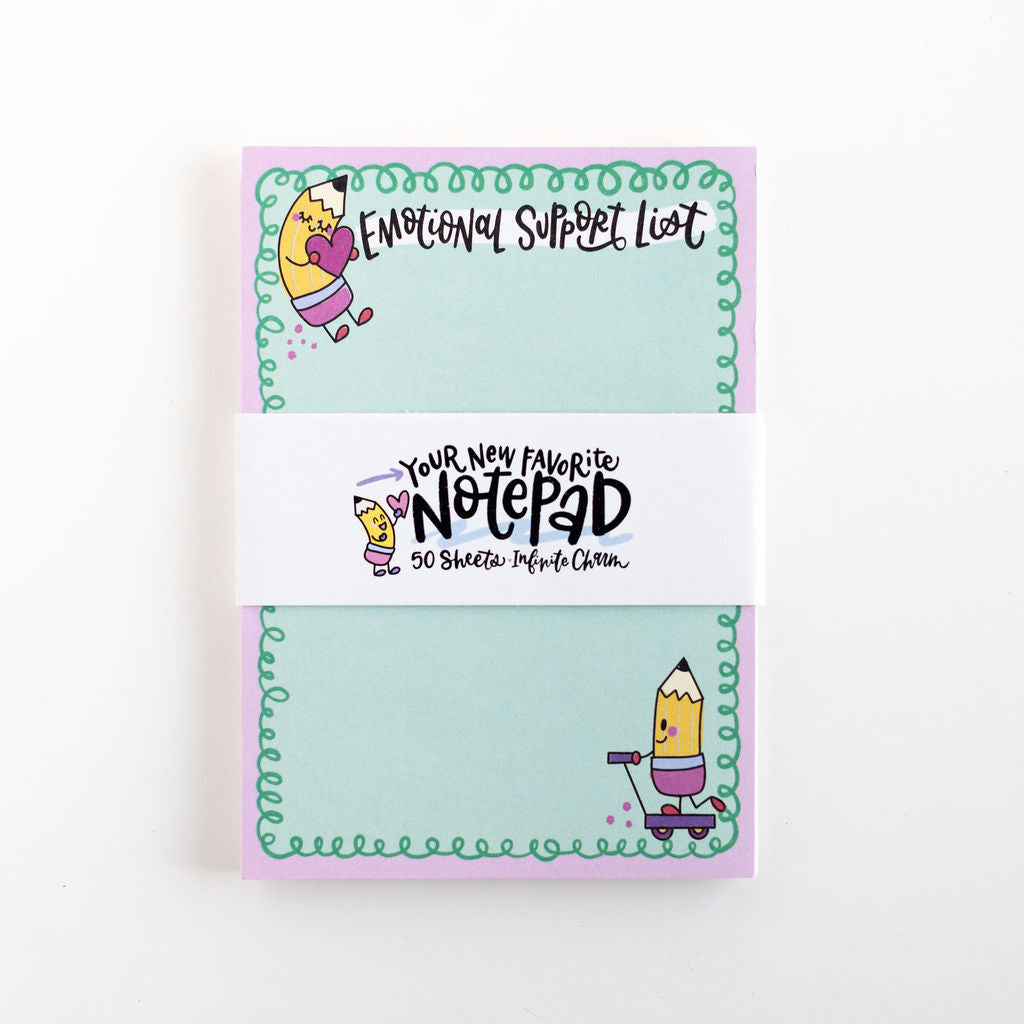 Emotional Support List Notepad