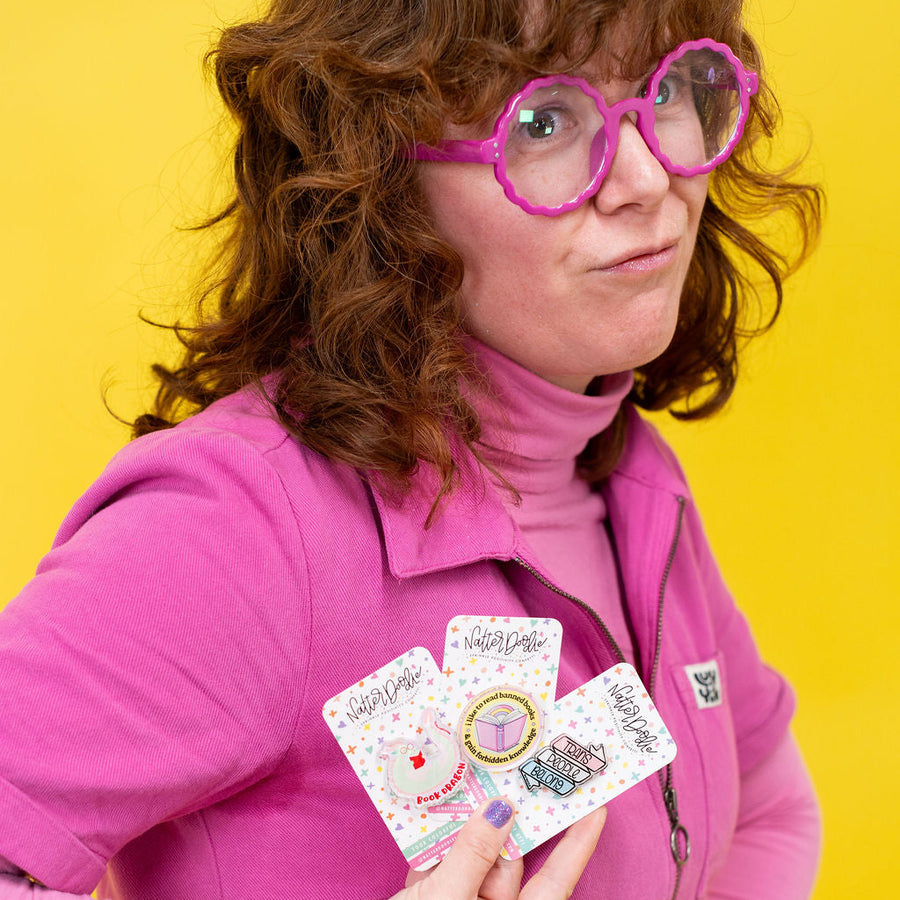 NatterDoodle acrylic pin