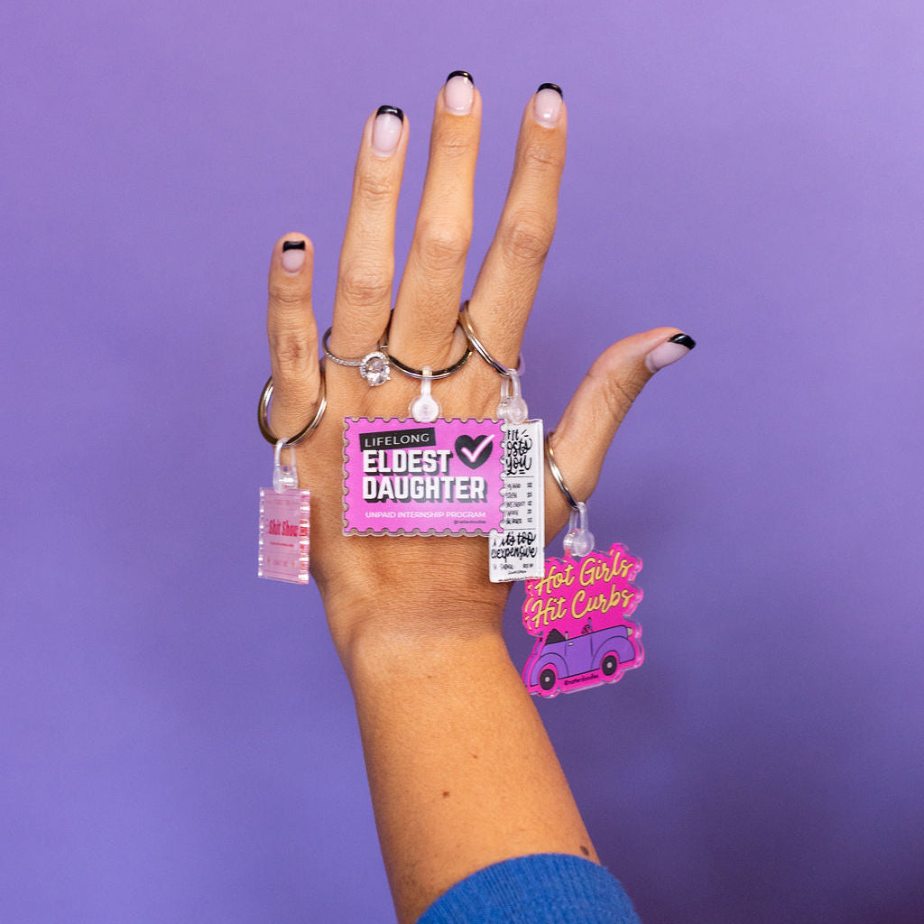 Ticket for the Shit Show Keychain