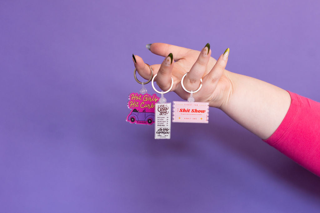 Ticket for the Shit Show Keychain