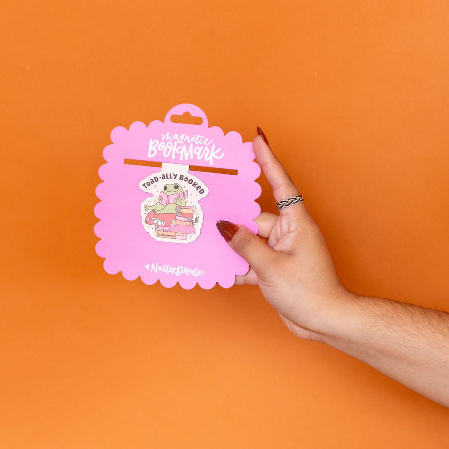 Toad-ally Booked Magnetic Bookmark