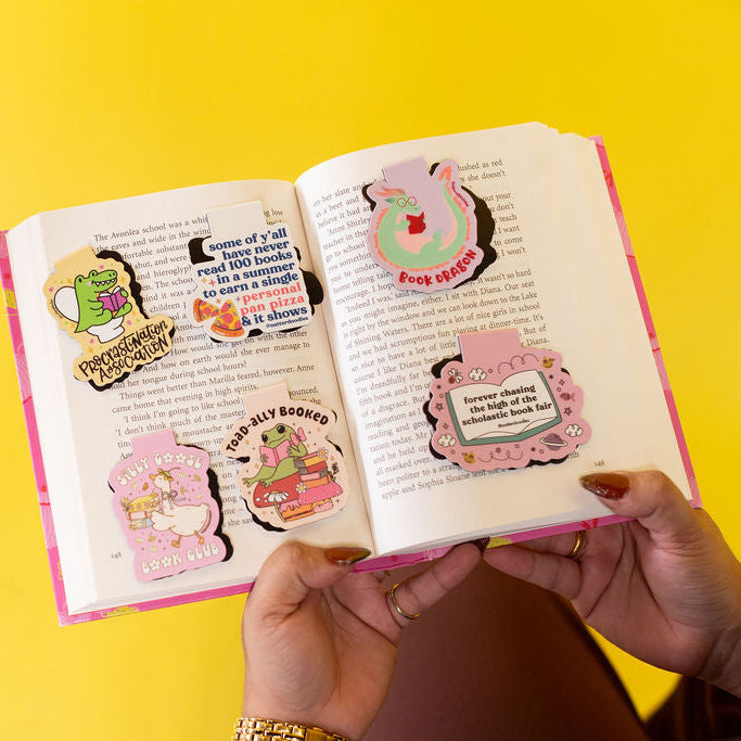 Toad-ally Booked Magnetic Bookmark