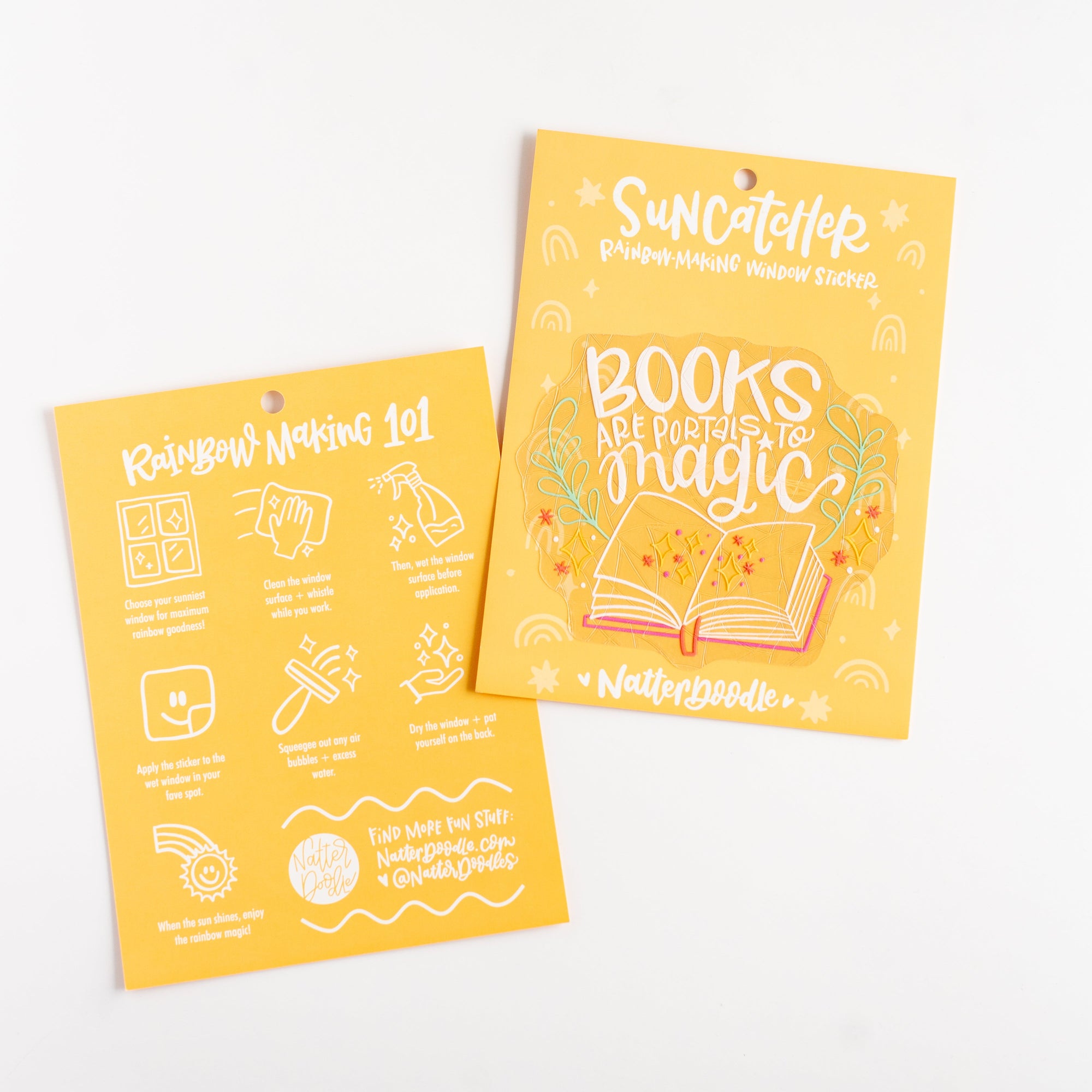 Books Are Portals to Magic Suncatcher