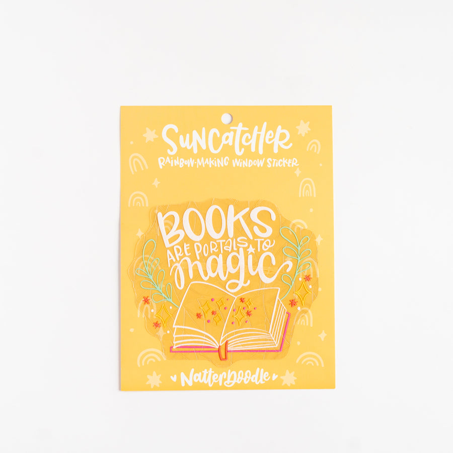 Books Are Portals To Magic Suncatcher