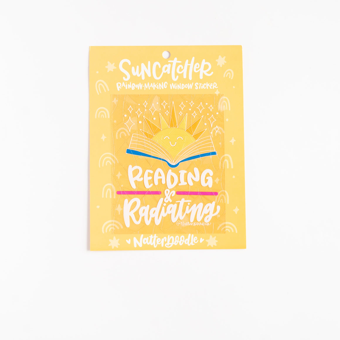 Reading & Radiating – Prismatic Bookish Window Suncatcher