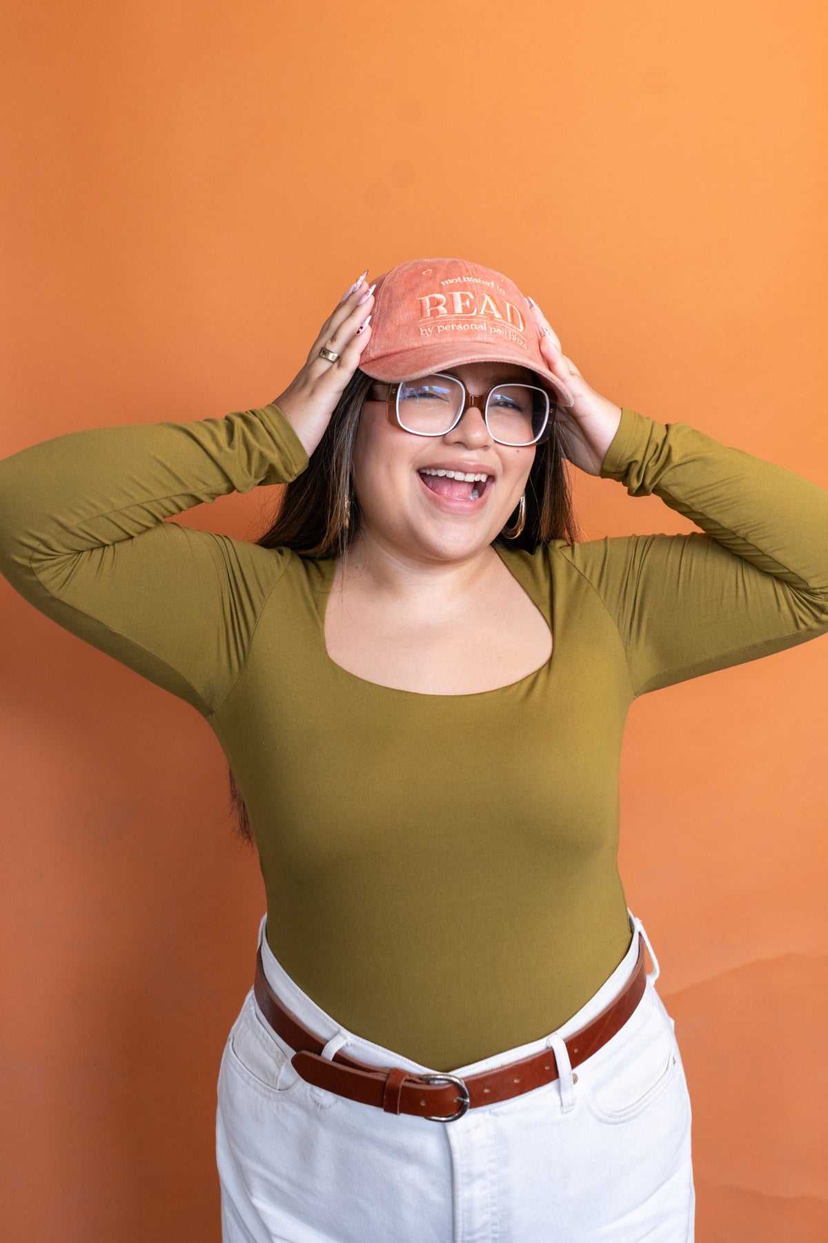 Motivated to Read by Personal Pan Pizza Dad Cap