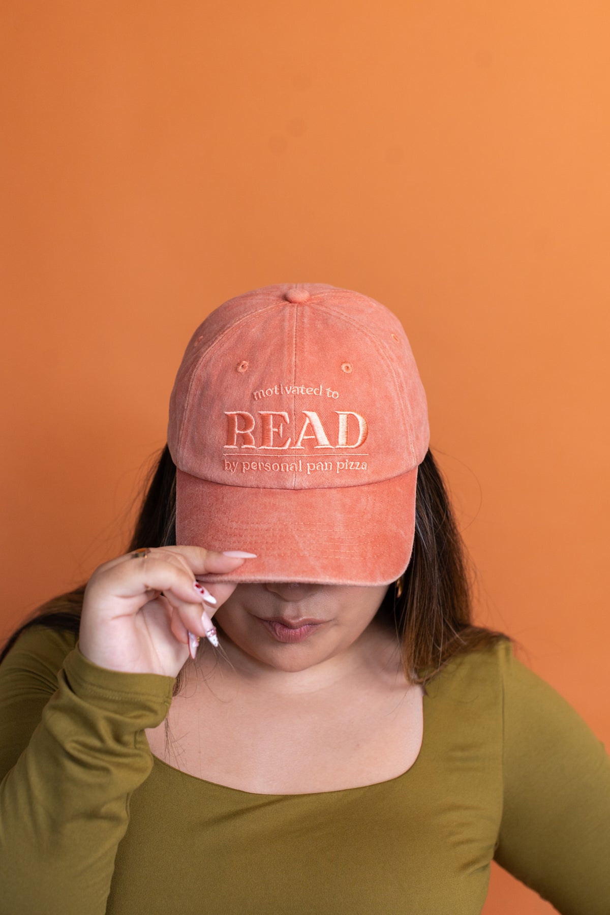 Motivated to Read by Personal Pan Pizza Dad Cap
