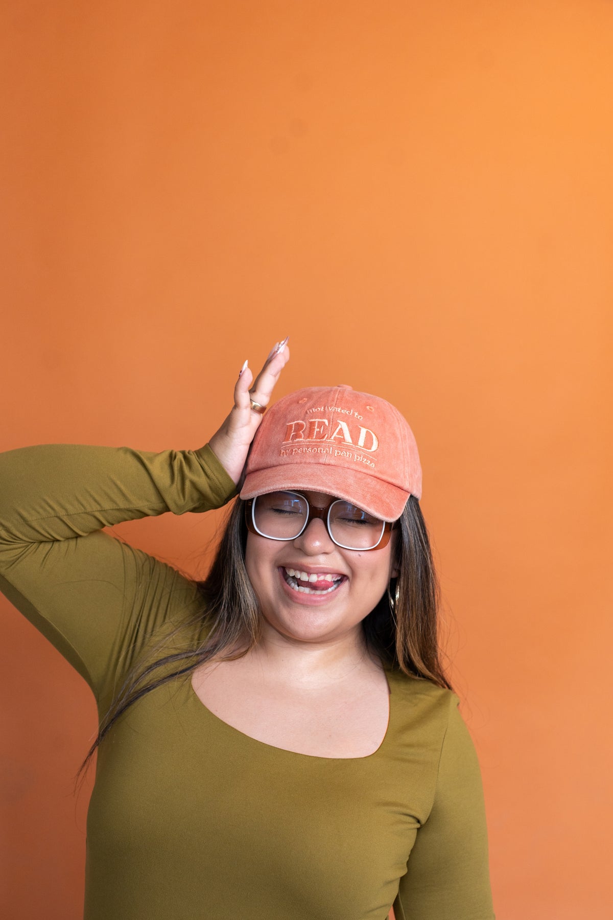 Motivated to Read by Personal Pan Pizza Dad Cap
