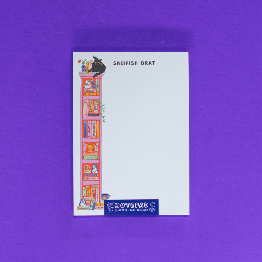 Shelfish Brat Cat Notepad