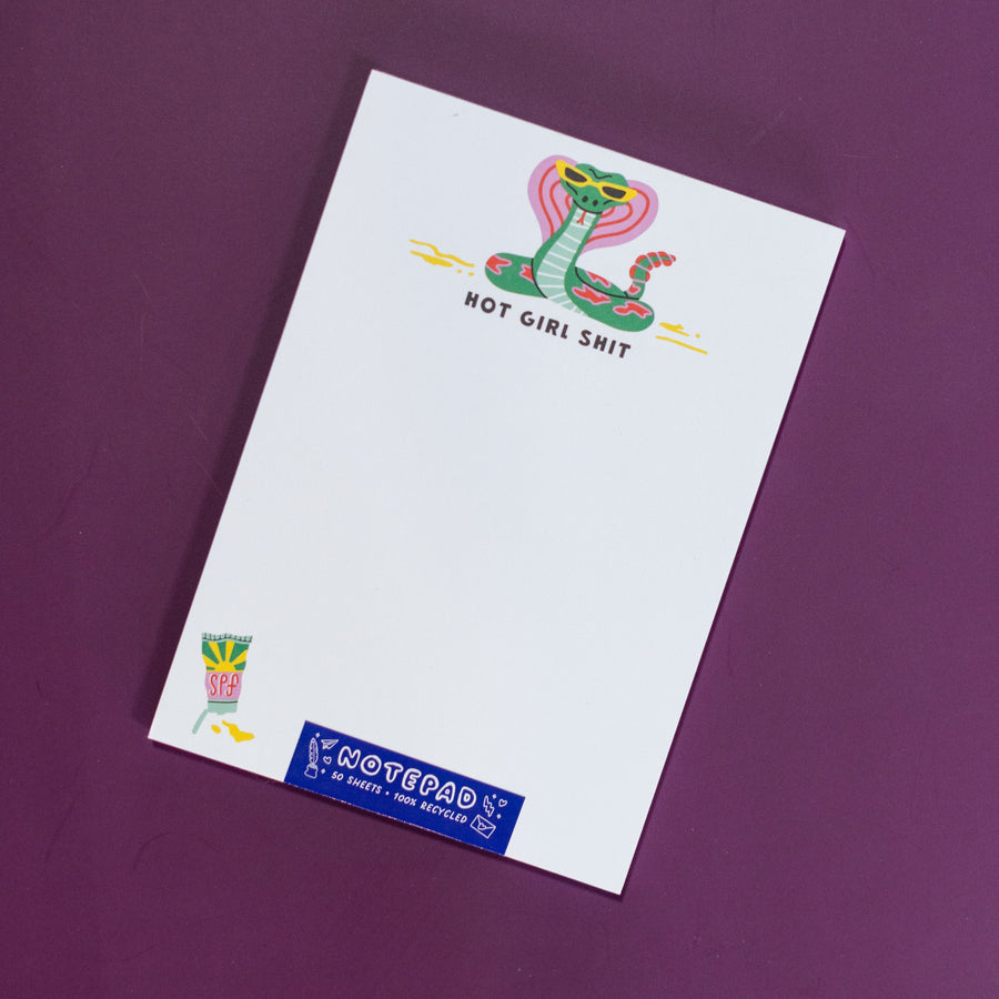 Hot Girl Shit Snake Notepad