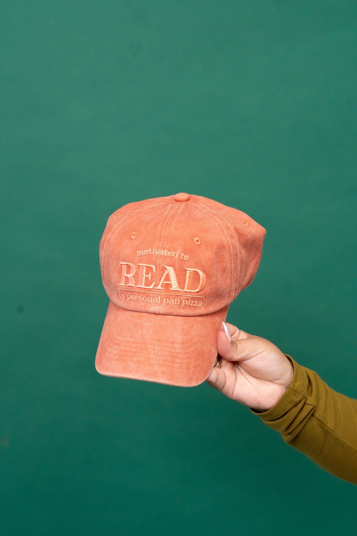 Motivated to Read by Personal Pan Pizza Dad Cap