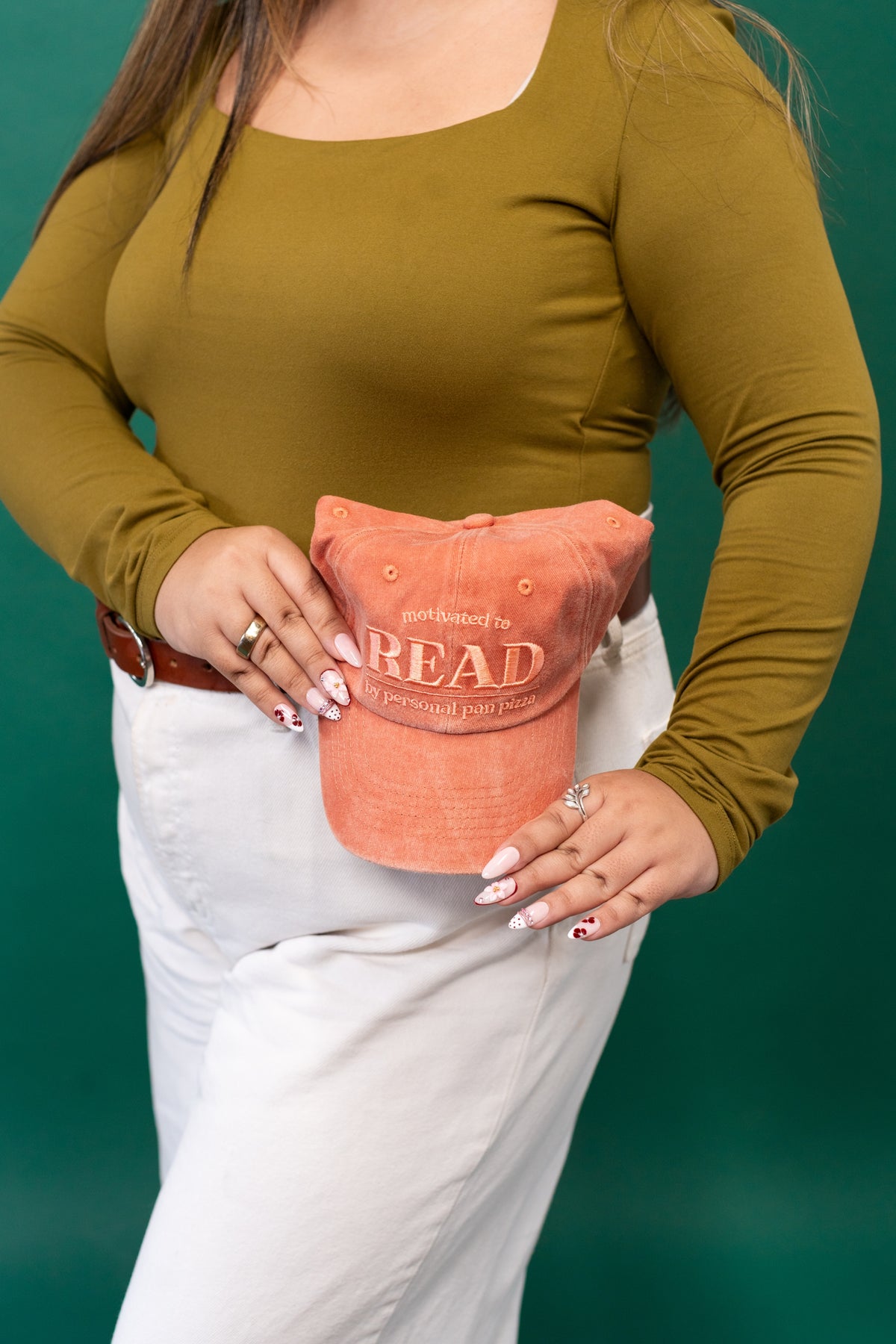 Motivated to Read by Personal Pan Pizza Dad Cap
