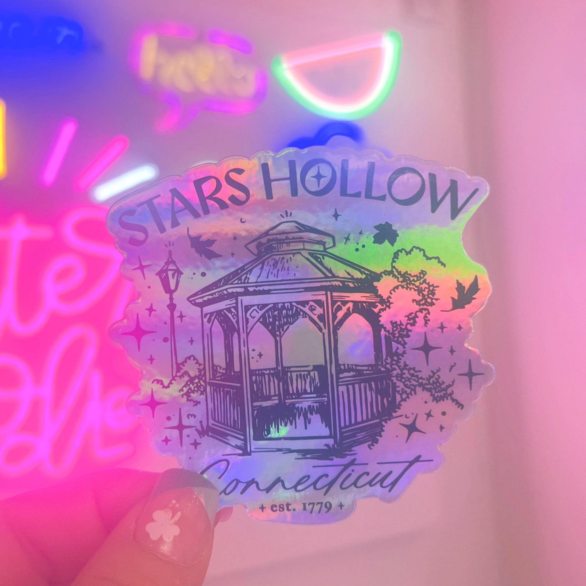 Stars Hollow Holographic Sticker