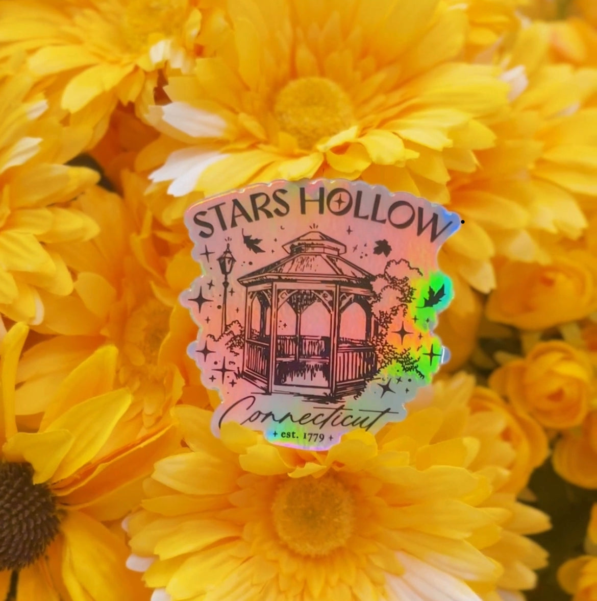 Stars Hollow Holographic Sticker