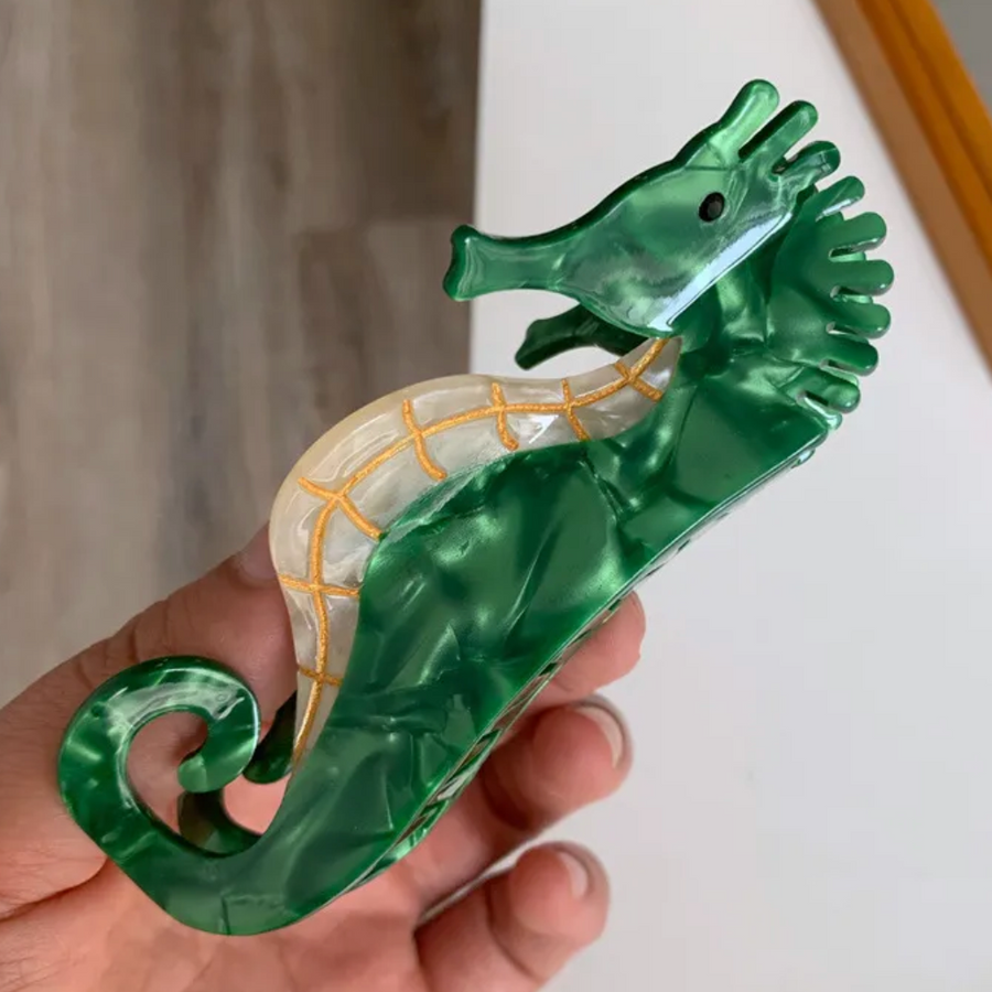 Seahorse Drawn Carriage Claw Clip