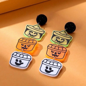 Haunted Happy Meal - McDonalds Halloween Candy Bucket Inspired Earrings