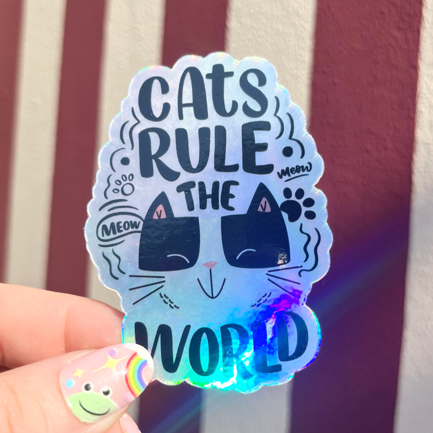 Cats Rule the World Sticker
