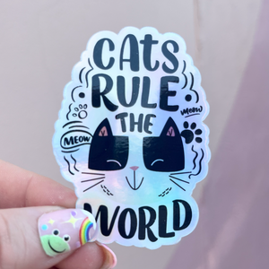 Cats Rule the World Sticker