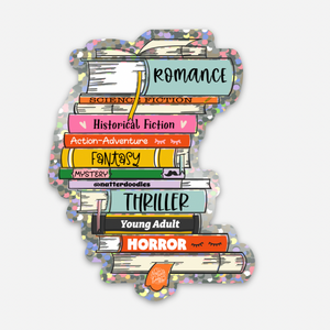 Book Genres Stack Sticker