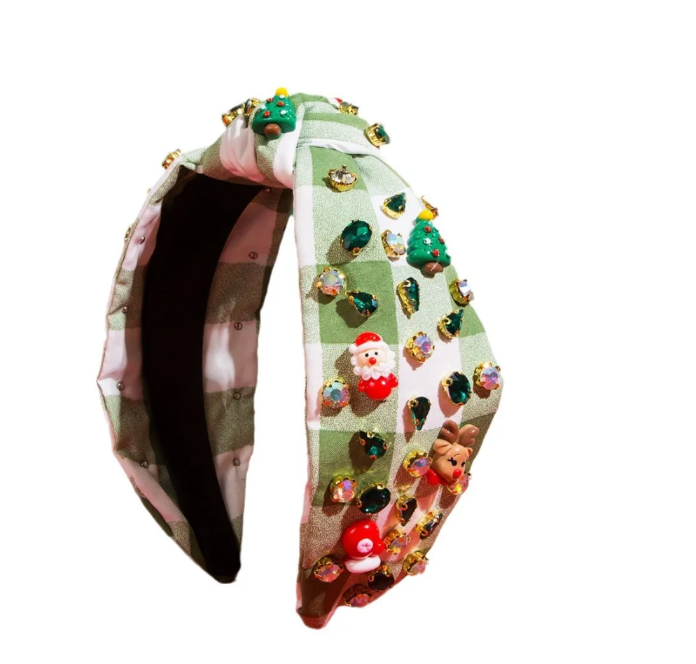 Plaid Tidings We Bring Holiday Headband
