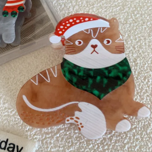 Meowy Christmas Claw Clip