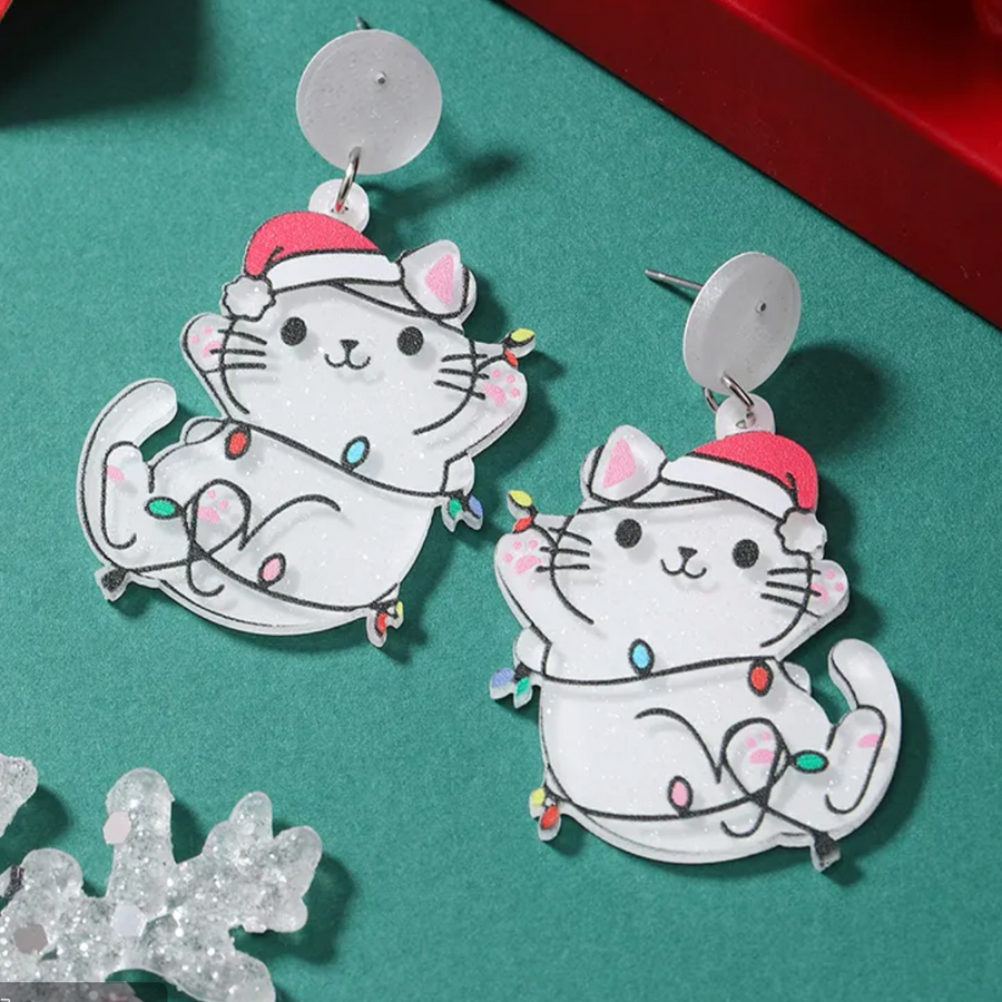 Santa Paws Holiday Earrings