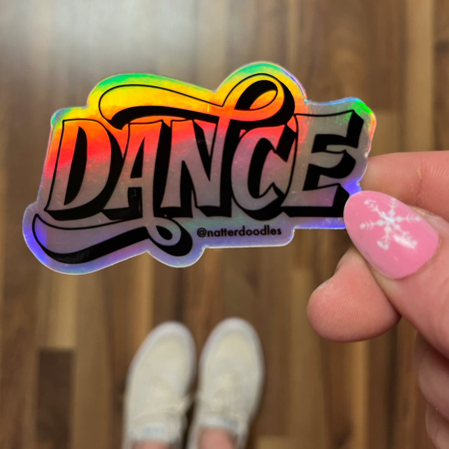 Dance Waterproof Holographic Sticker